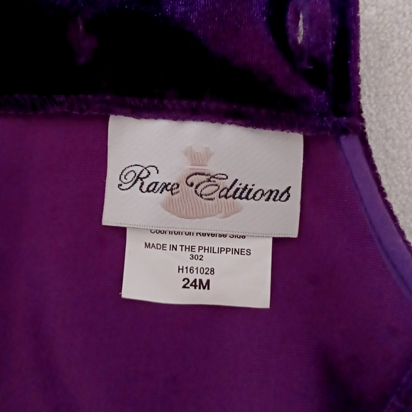 Rare Editions Vintage Velour Baby Girl Dress, size 24 months - Picture 16 of 16